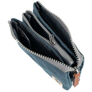 Roka Blue Carnaby Small Sustainable Canvas Wallet
