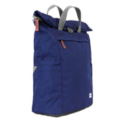Roka Blue Finchley A Large Sustainable Canvas Backpack