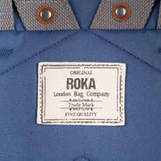 Roka Blue Finchley A Large Sustainable Canvas Backpack