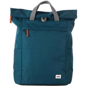 Roka Blue Finchley A Large Sustainable Canvas Backpack