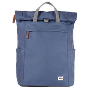 Roka Blue Finchley A Medium Sustainable Canvas Backpack