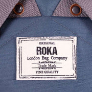 Roka Blue Finchley A Medium Sustainable Canvas Backpack