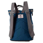 Roka Blue Finchley A Medium Sustainable Canvas Backpack