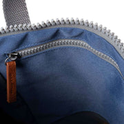 Roka Blue Finchley A Small Sustainable Canvas Backpack