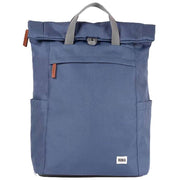Roka Blue Finchley A Small Sustainable Canvas Backpack