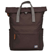 Roka Brown Canfield B Medium Sustainable Canvas Flannel Backpack