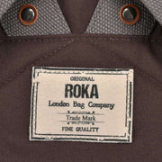 Roka Brown Canfield B Medium Sustainable Canvas Flannel Backpack