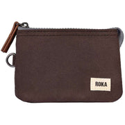 Roka Brown Carnaby Small Sustainable Canvas Wallet