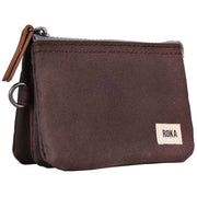 Roka Brown Carnaby Small Sustainable Canvas Wallet