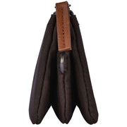 Roka Brown Carnaby Small Sustainable Canvas Wallet