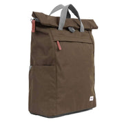 Roka Brown Finchley A Large Sustainable Canvas Backpack