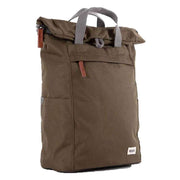 Roka Brown Finchley A Medium Sustainable Canvas Backpack
