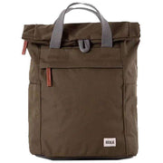 Roka Brown Finchley A Small Sustainable Canvas Backpack