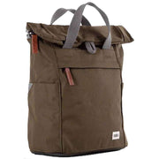 Roka Brown Finchley A Small Sustainable Canvas Backpack