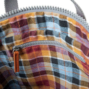 Roka Burgundy Canfield B Medium Sustainable Canvas Flannel Backpack