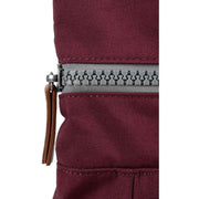 Roka Burgundy Canfield B Medium Sustainable Canvas Flannel Backpack