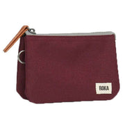 Roka Burgundy Carnaby Medium Sustainable Canvas Wallet