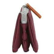 Roka Burgundy Carnaby Medium Sustainable Canvas Wallet