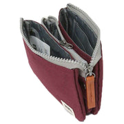 Roka Burgundy Carnaby Medium Sustainable Canvas Wallet