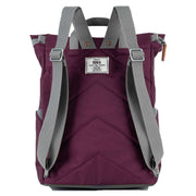 Roka Burgundy Finchley A Large Sustainable Canvas Backpack