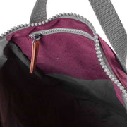 Roka Burgundy Finchley A Medium Sustainable Canvas Backpack