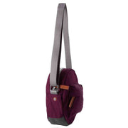 Roka Burgundy Paddington B Small Sustainable Canvas Crossbody Bag