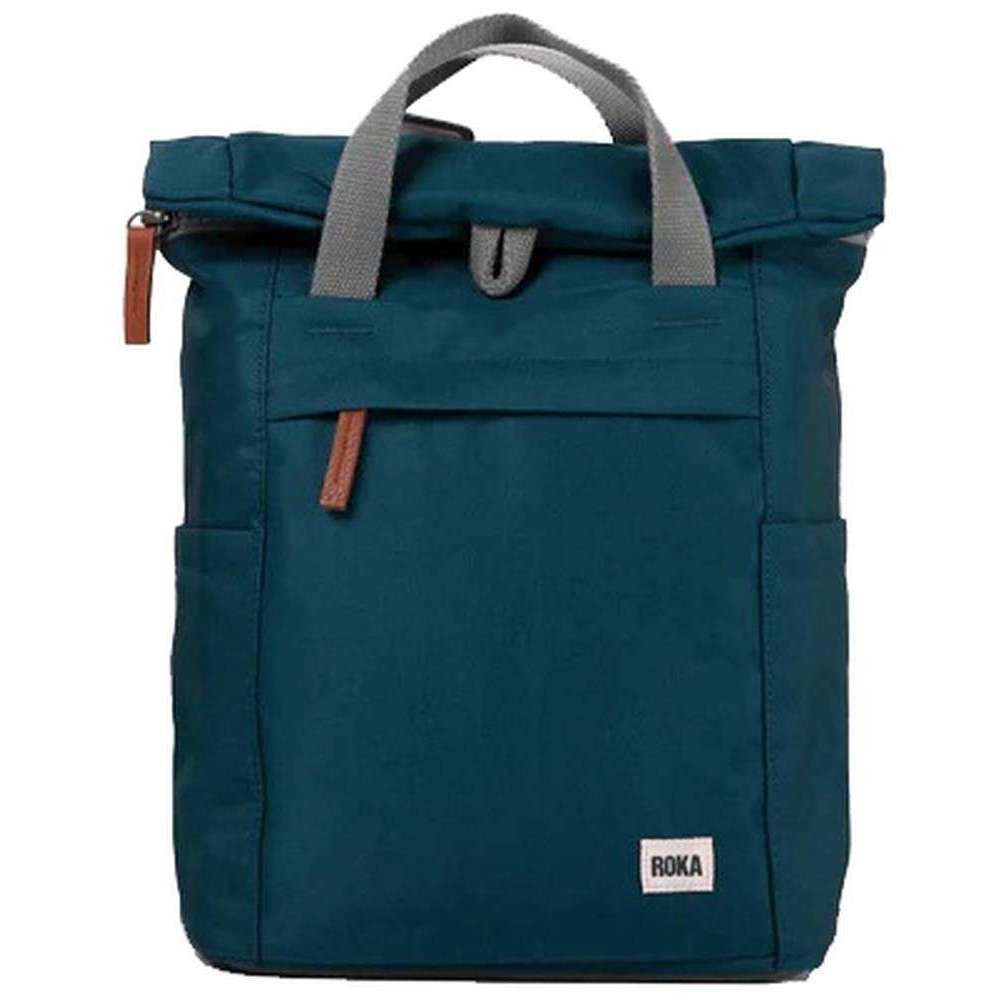 Roka Green Finchley A Small Sustainable Canvas Backpack | Grahams of Bath