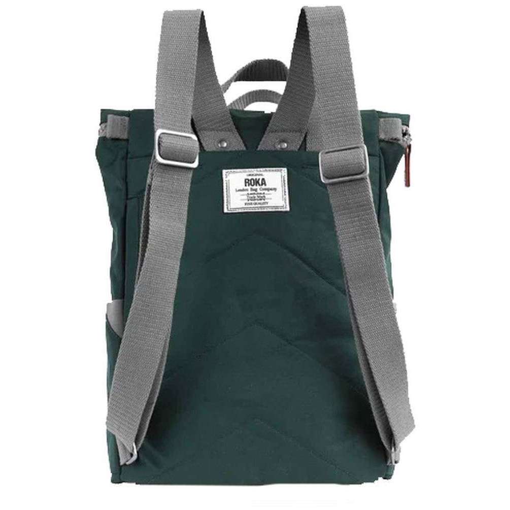 Roka Green Finchley A Small Sustainable Canvas Backpack | Grahams of Bath