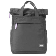 Roka Grey Camden A Small Sustainable Nylon Backpack