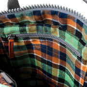 Roka Grey Canfield B Medium Sustainable Canvas Flannel Backpack