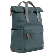 Roka Grey Canfield B Medium Sustainable Canvas Flannel Backpack