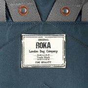 Roka Grey Canfield B Medium Sustainable Canvas Flannel Backpack