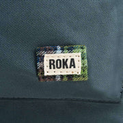 Roka Grey Canfield B Medium Sustainable Canvas Flannel Backpack