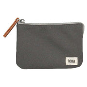Roka Grey Carnaby Small Sustainable Canvas Wallet