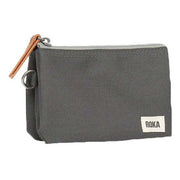 Roka Grey Carnaby Small Sustainable Canvas Wallet