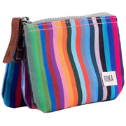 Roka Multi-colour Carnaby Small Sustainable Canvas Striped Wallet