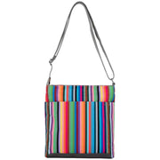 Roka Multi-colour Kennington B Medium Sustainable Canvas Striped Cross Body Bag