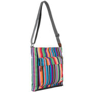 Roka Multi-colour Kennington B Medium Sustainable Canvas Striped Cross Body Bag