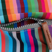 Roka Multi-colour Kennington B Medium Sustainable Canvas Striped Cross Body Bag