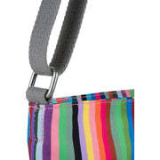 Roka Multi-colour Kennington B Medium Sustainable Canvas Striped Cross Body Bag