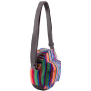 Roka Multi-colour Paddington B Small Sustainable Canvas Striped Crossbody Bag