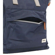 Roka Navy Bantry B Medium Sustainable Nylon Backpack
