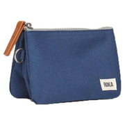Roka Navy Carnaby Medium Sustainable Canvas Wallet