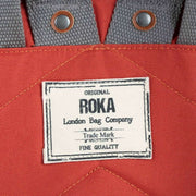 Roka Orange Bantry B Small Sustainable Canvas Flannel Backpack