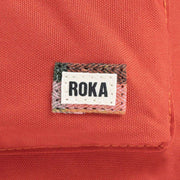 Roka Orange Bantry B Small Sustainable Canvas Flannel Backpack