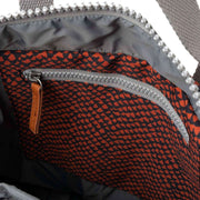 Roka Orange Canfield B Medium Snake Print Sustainable Canvas Backpack