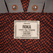 Roka Orange Canfield B Medium Snake Print Sustainable Canvas Backpack
