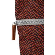 Roka Orange Canfield B Medium Snake Print Sustainable Canvas Backpack