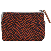 Roka Orange Carnaby Small Snake Print Sustainable Canvas Wallet