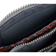 Roka Orange Carnaby Small Snake Print Sustainable Canvas Wallet